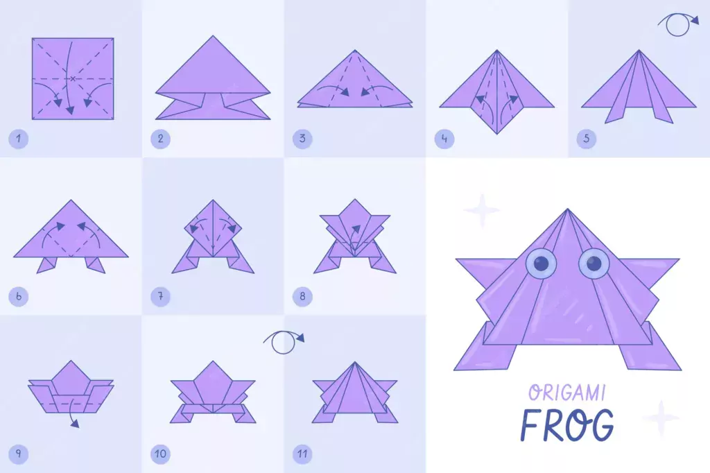 how to make a origami step by step origami easy frog