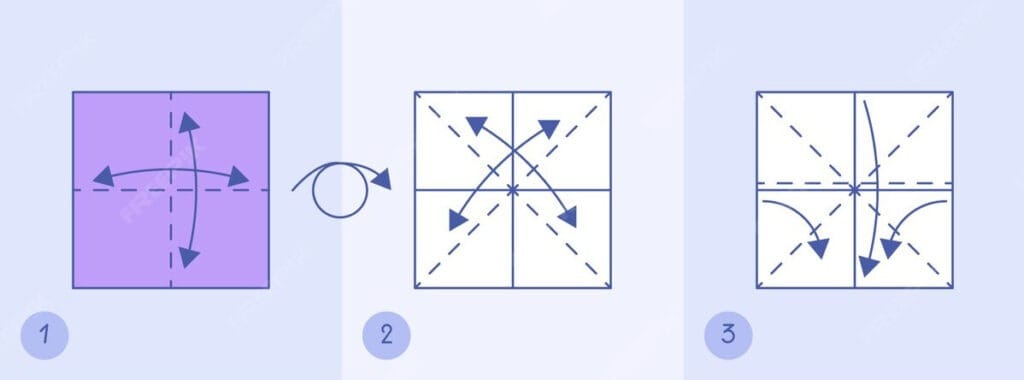 step by step origami easy butterfly 1