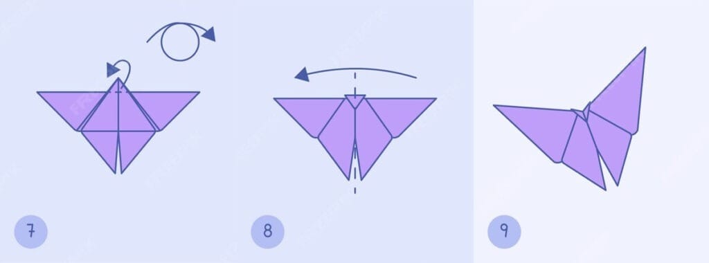 step by step origami easy butterfly 3